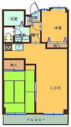 サントゥアーリオ小山 2LDKの間取図画像