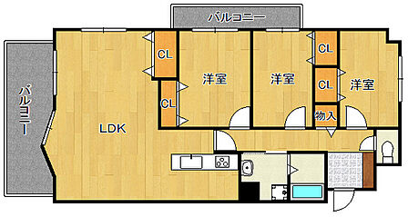 間取り図は現況を優先します。