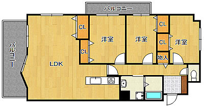 間取り：間取り図は現況を優先します。