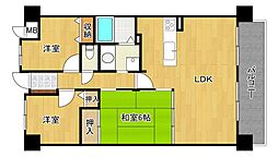 コーポランド浅川 3LDKの間取図画像