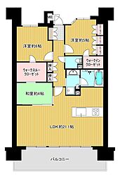 リビオシティ小倉中井イーストコート 3SLDKの間取図画像