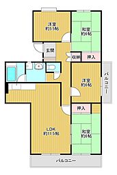 志井サンハイツ18 4LDKの間取図画像