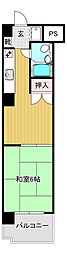 エイトピア花房 2Kの間取図画像