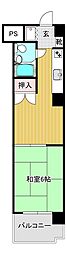 エイトピア花房 2Kの間取図画像
