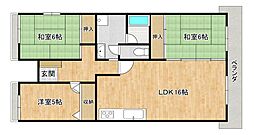 大英清見マンション 3LDKの間取図画像