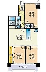アメニティ富士見 3LDKの間取図画像