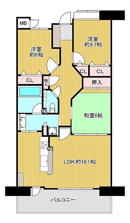 間取り図は現況を優先します。