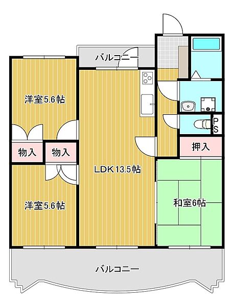 間取り図は現況を優先します。