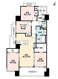 エスリード上新庄 3SLDKの間取図画像