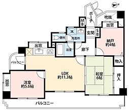 ときわ熊野ハイツ 2SLDKの間取図画像