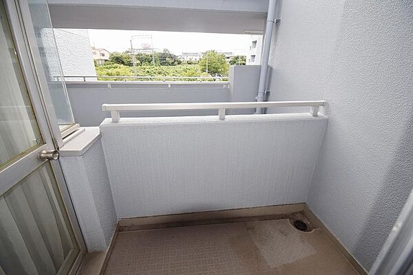 もう一つのバルコニーです。こちらは洋室２部屋に面しております。