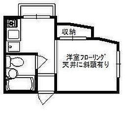スカイハイツ吉祥寺 3階 3階ワンルームの間取り