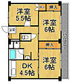 ビレッジハウス山本5号棟3階5.6万円