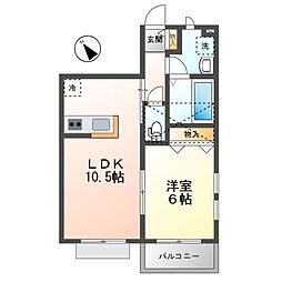 ルミエール 1LDKの間取図画像