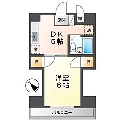 シャトルNT 1DKの間取図画像