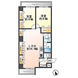デュオ・仲町台 2LDKの間取図画像