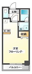 サンライズ仲町台 1Kの間取図画像