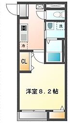 セレスティアル浦島 1Kの間取図画像