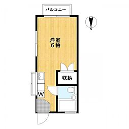 ホワイトハイツ松江 ワンルームの間取図画像