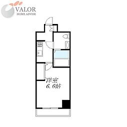 フロンティアコンフォート鶴見市場 7階1Kの間取り