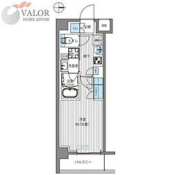 ＴＦレジデンス川崎殿町ＥＡＳＴ 4階1Kの間取り