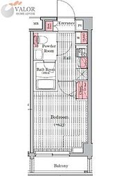 プレール・ドゥーク元住吉 1階1Kの間取り