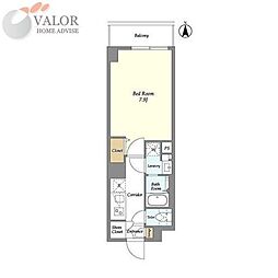 ラ・メゾン川崎六番館 7階1Kの間取り