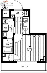 ステージファースト横浜阪東橋 7階1Kの間取り