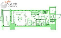 ベルシード横濱大通り公園 6階1Kの間取り