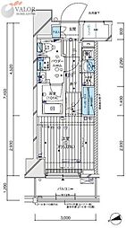 メインステージ横濱阪東橋 4階1Kの間取り