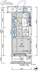メインステージ横濱阪東橋 4階1Kの間取り