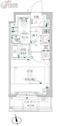 クレイシア横浜ヴェール 2階1Kの間取り