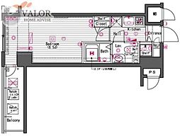 ガラ・シティ横浜西口 3階1Kの間取り