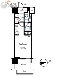 レグラス横浜吉野町 10階1Kの間取り