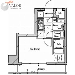 ラフィスタ横浜阪東橋Ｉ 10階1Kの間取り
