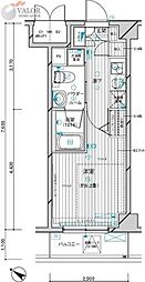 メインステージ川崎III 3階1Kの間取り