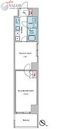レジディア横濱大通り公園 1SKの間取図画像