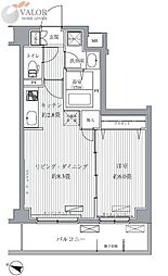 サニーリヴ北新横浜 1DKの間取図画像