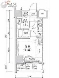 アイルYOKOHAMA関内 1Kの間取図画像