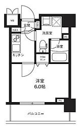 MAINSTAGE横濱ポートサイド 1Kの間取図画像