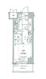 クラリッサ横浜阪東橋 ワンルームの間取図画像