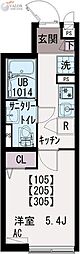 イクシオ榎木町 1Kの間取図画像