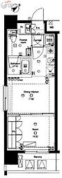 ラグジュアリーアパートメント横浜黄金町 1DKの間取図画像