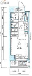 グランフォース横浜関内 1Kの間取図画像