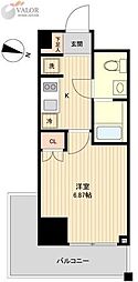 レノス新子安 1Kの間取図画像