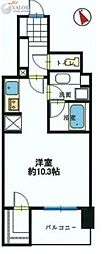 ラ・コスタ横浜山下公園 ワンルームの間取図画像