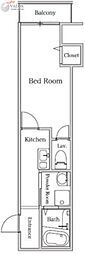 ソフィアエヌ湘南平塚 1Kの間取図画像