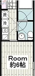 WITHPLACEツキミダイ ワンルームの間取図画像