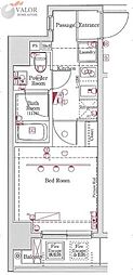 エクセリア川崎 1Kの間取図画像