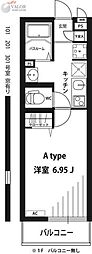 リブリ・クレール 1Kの間取図画像